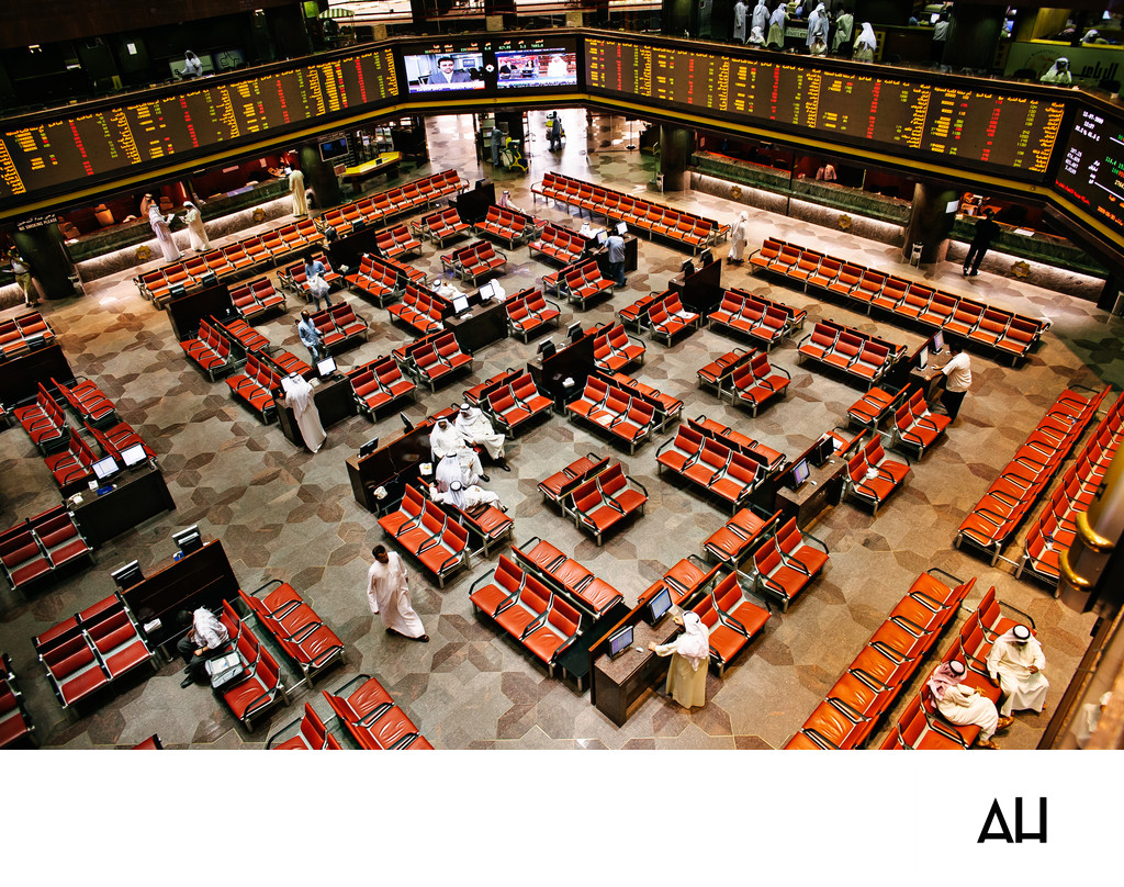 Middle Eastern Stock Exchange Trading Floor