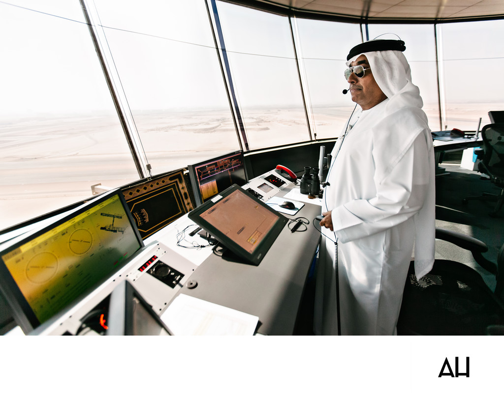 Air Traffic Controller in a UAE Control Tower