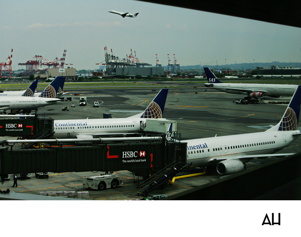 Commercial Aircraft at an International Airport