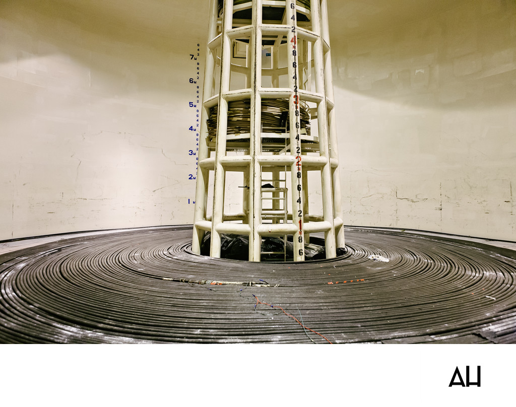 Coiled Subsea Power Cable in an Industrial Tank