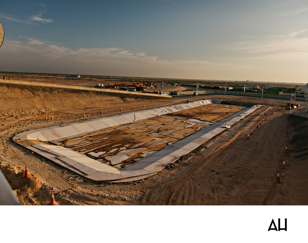 Renewable Energy Construction Site in the Desert