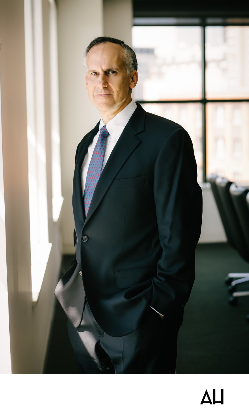 Executive Portrait Beside Office Window