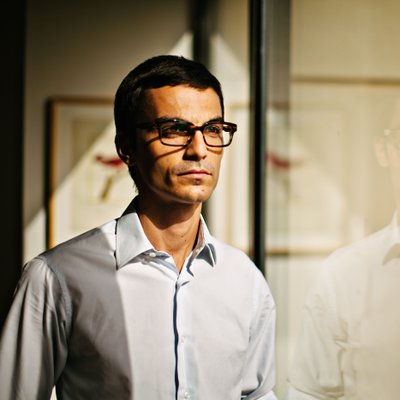 Professional Portrait with Window Reflection