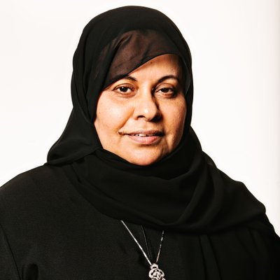 Studio Portrait of Woman in Black Hijab