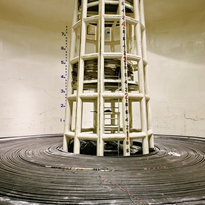Coiled Subsea Power Cable in an Industrial Tank