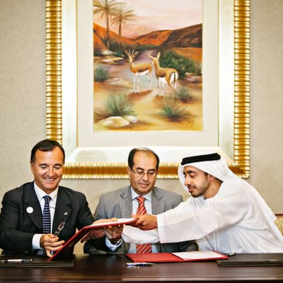 International Delegation at a Formal Signing