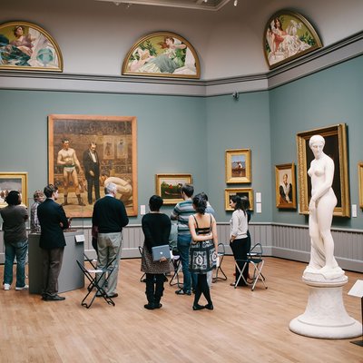Museum Group Studying American Art at Yale