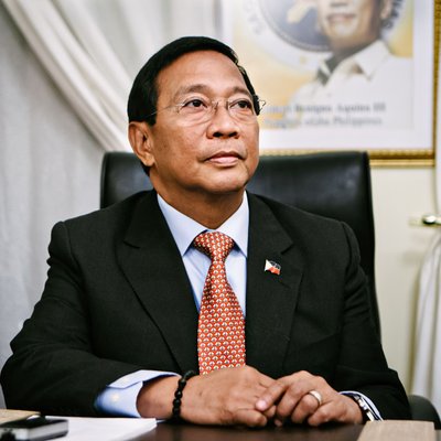 Philippine Government Official in His Office
