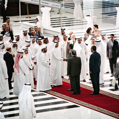 Emirati and International Delegates at a Ceremony