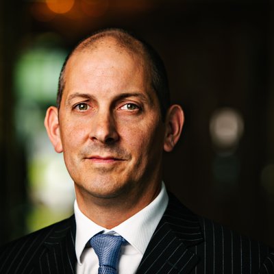 Corporate Executive Headshot with Blue Tie