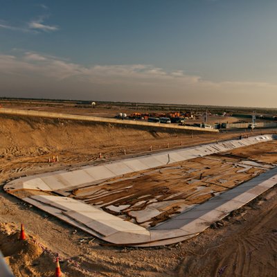 Renewable Energy Construction Site in the Desert