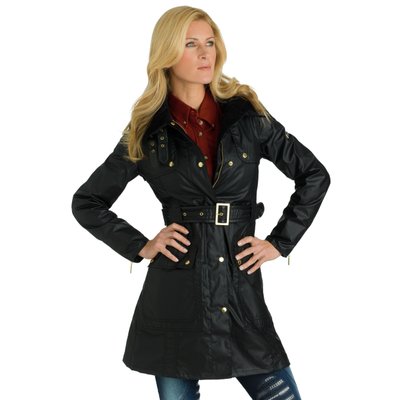 Women's Black Belted Winter Coat