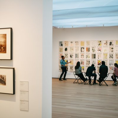 Art Students in a Yale Gallery Lesson