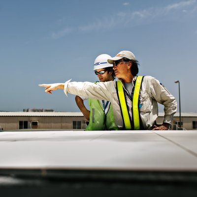 Engineers Inspecting a Renewable Energy Project