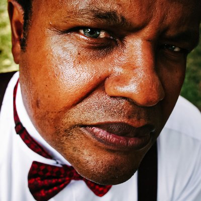 Man in a Bow Tie Outdoors