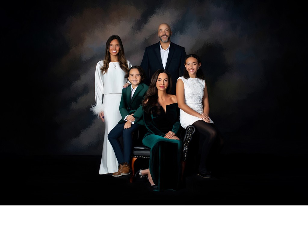 Fine Art Family Painted Portrait