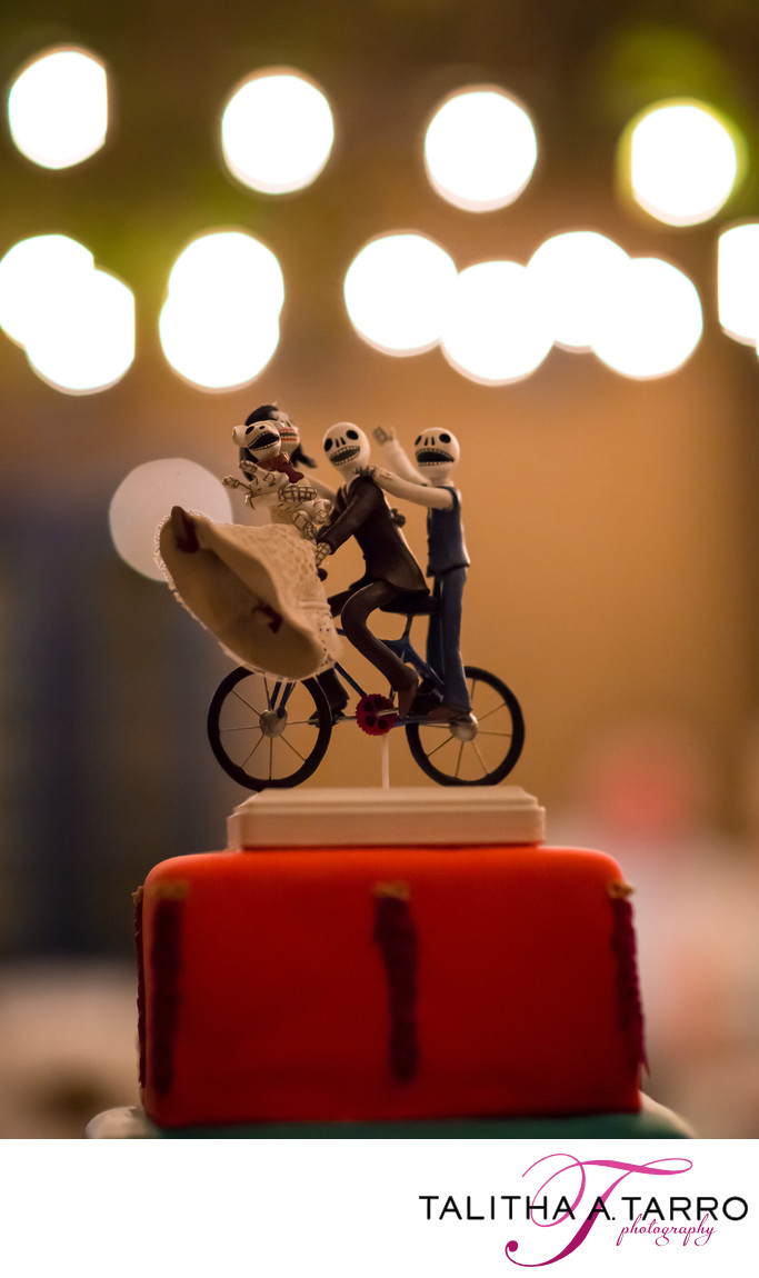 Day of the dead wedding cake topper