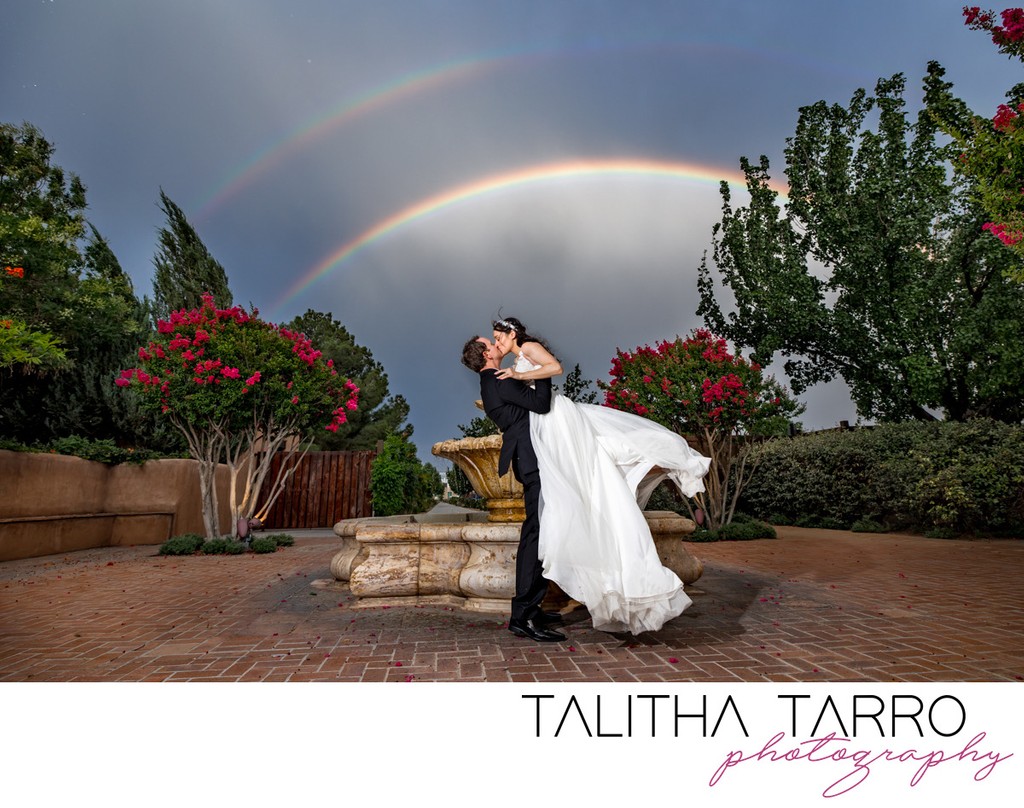 Double Rainbow Wedding Portrait Hotel Albuquerque Talitha Tarro Photography