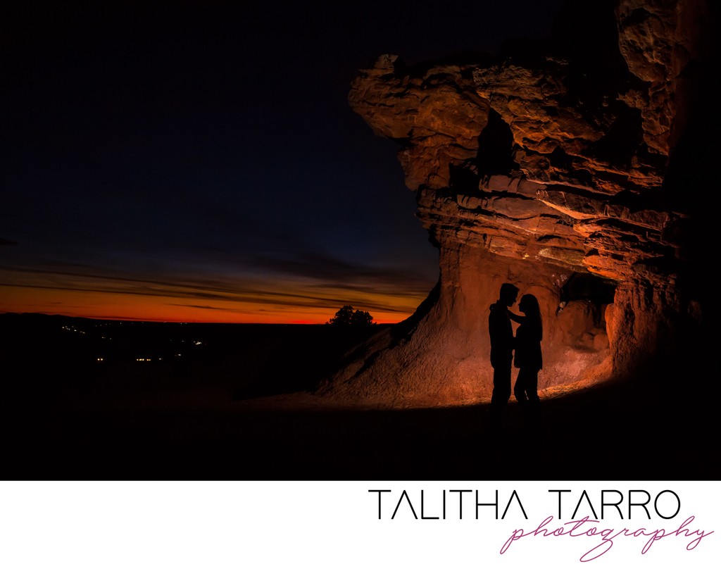 Santa Fe Silhouette Engagement