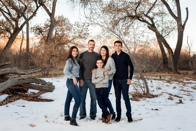 Winter Bosque Family Photo