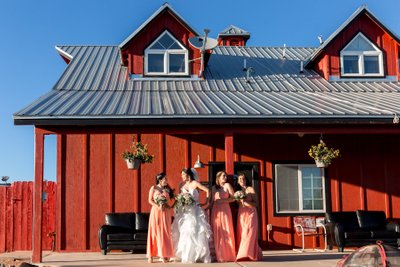 Blame Her Ranch Wedding bridesmaids barn