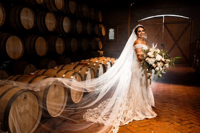 Casa Rondena barrel room bride