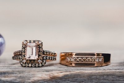 vintage inspired halo wedding rings
