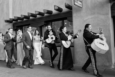 wedding Mariachi parade Santa Fe Plaza