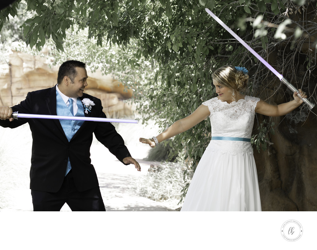 Las Vegas Wedding Photography StarWars bride and groom