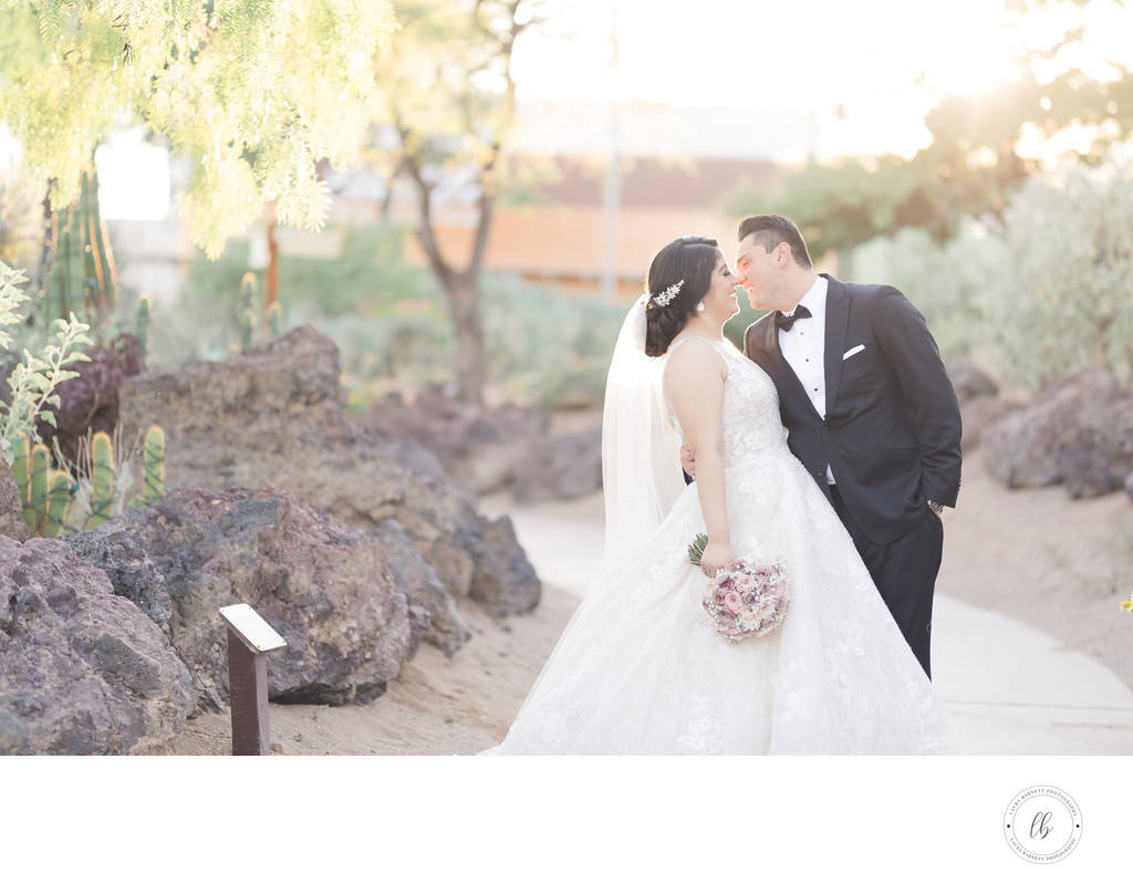Las Vegas Wedding Photographer - Bride and groom cactus