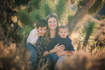Las Vegas Family Photographer mom with two sons