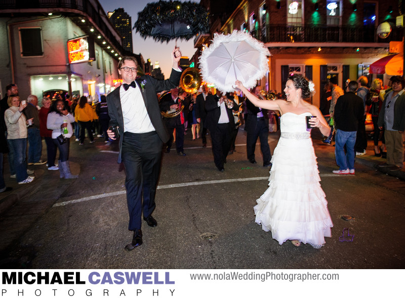 Second Line Parade Through the French Quarter