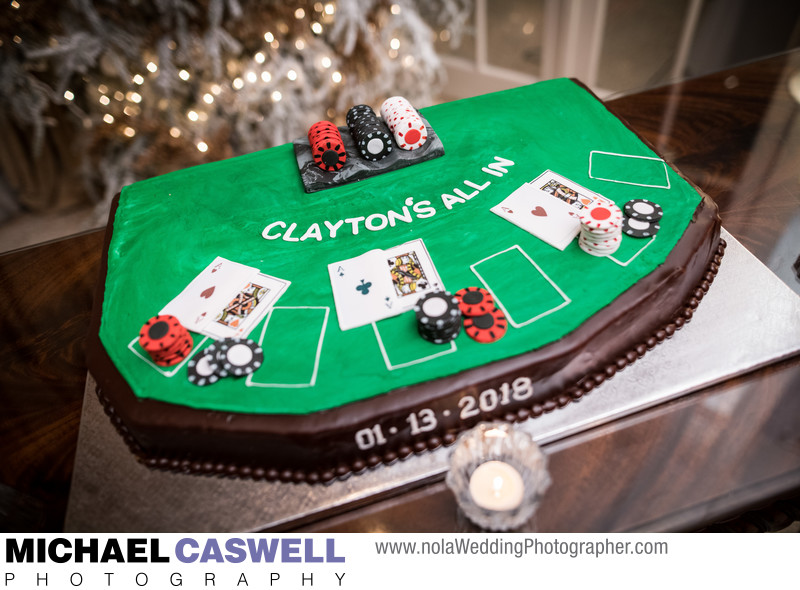 Blackjack table groom's cake