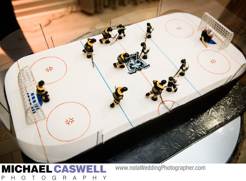 Hockey rink groom's cake