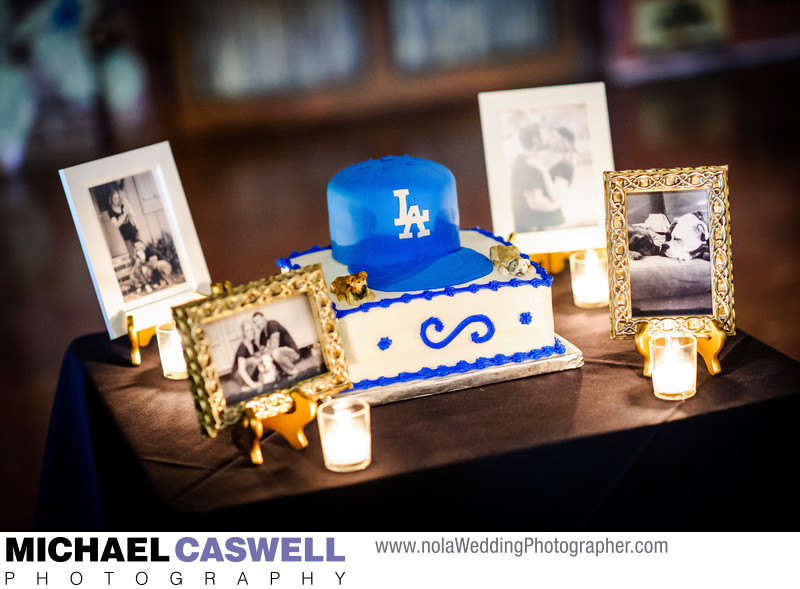 Los Angeles Dodgers hat groom's cake