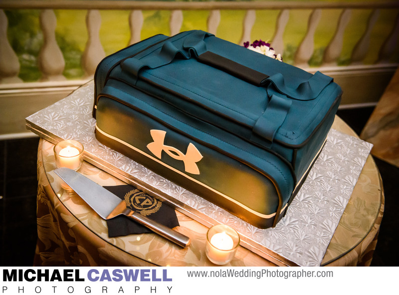 Under Armor bag grooms cake