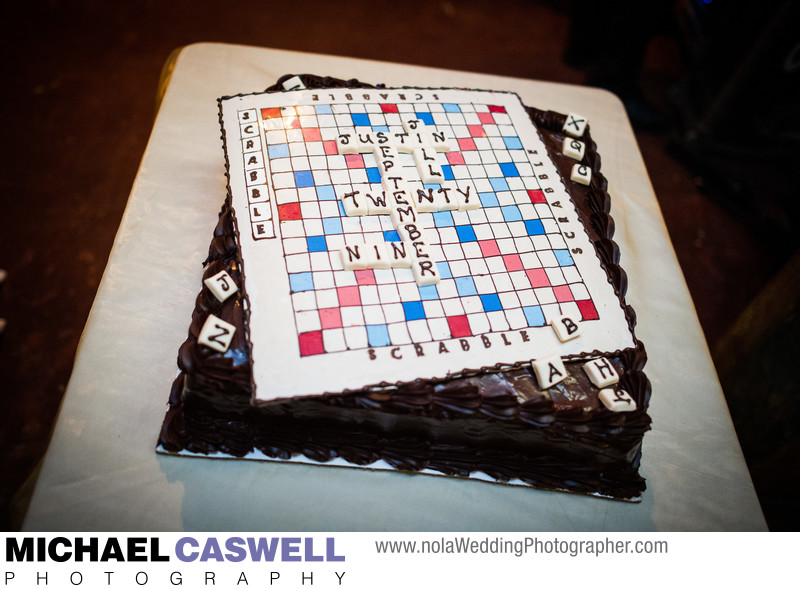 Scrabble groom's cake