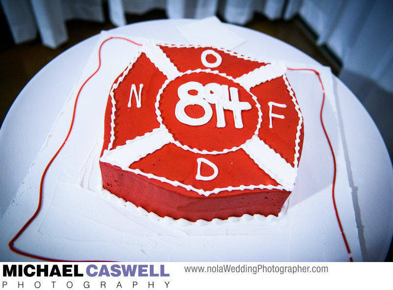 Fire department insignia groom's cake
