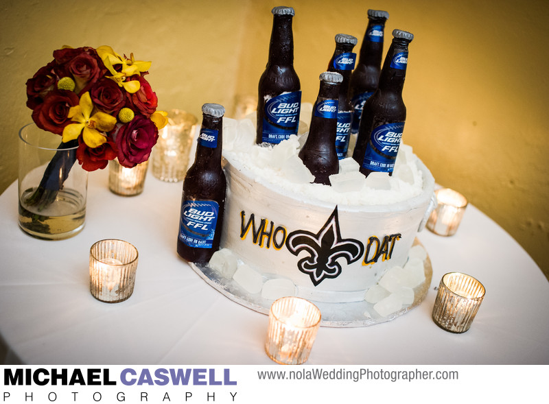 Who Dat and Bud Light Groom's Cake