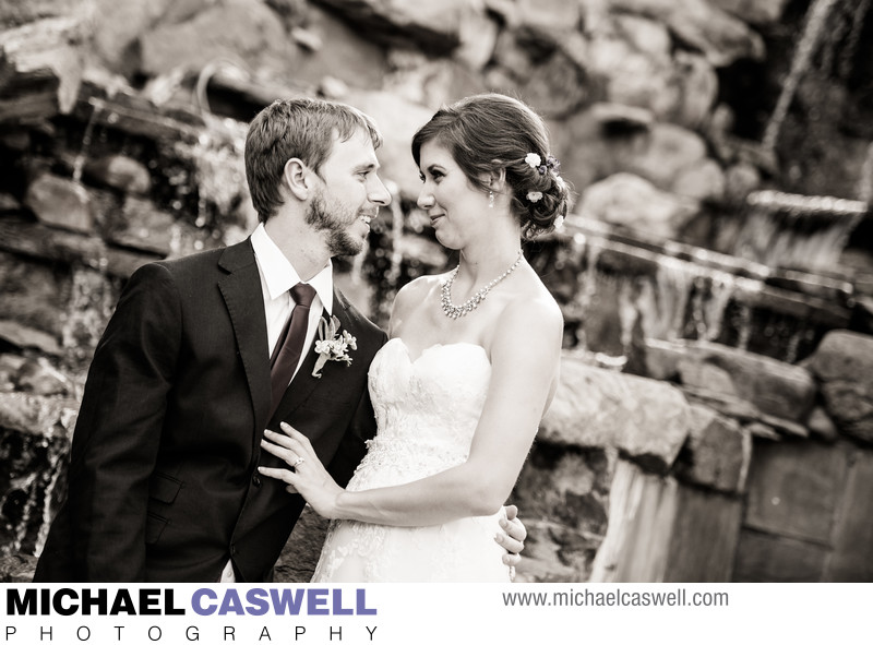 Bride and Groom Portrait at Beau Jardin in Natchitoches