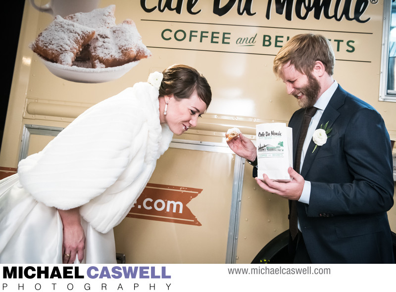 Cafe du Monde Food Truck at New Orleans Wedding