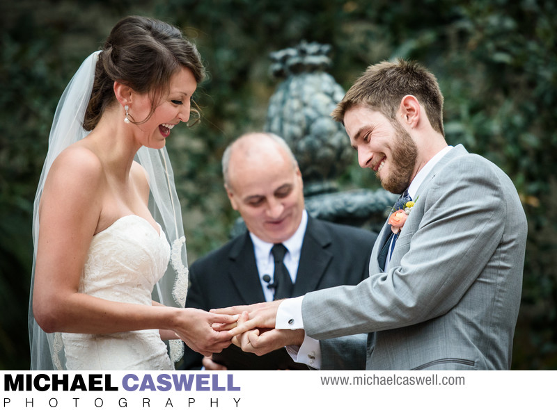 Bride and Groom Exchange Rings