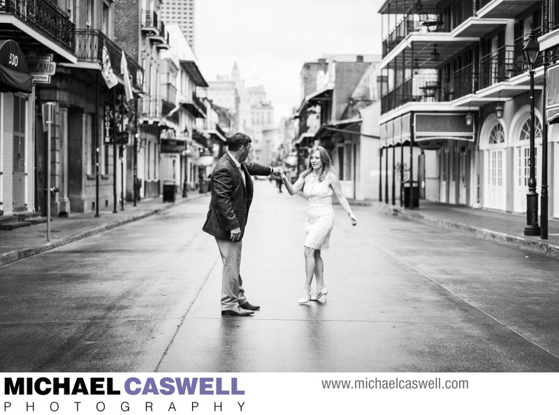 Couple Dancing in the Middle of Bourbon Street