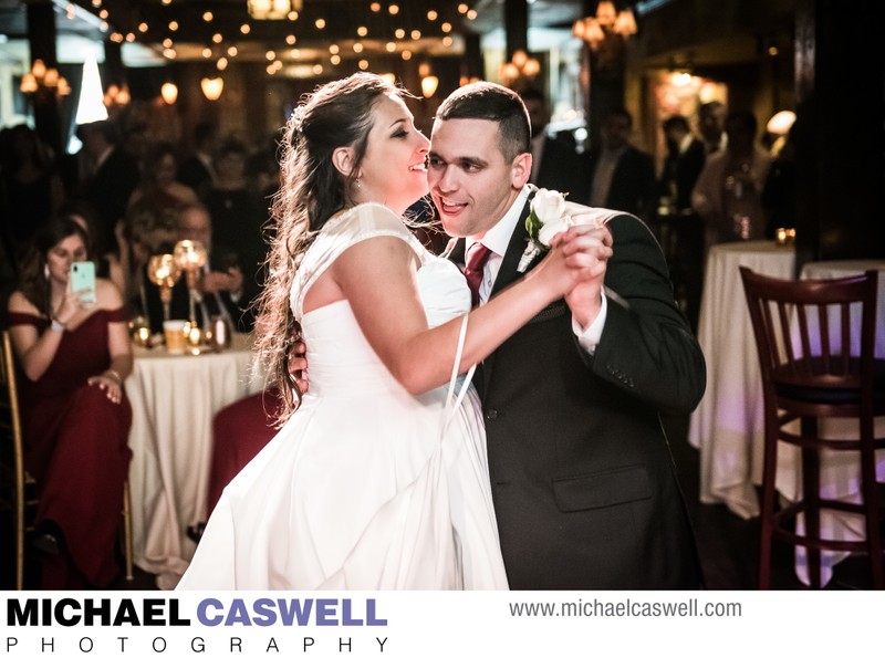 Bride and Groom Dance in House of Blues Parish Room