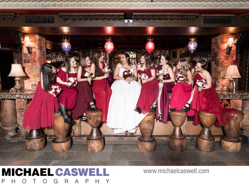 Bride and Bridesmaids in House of Blues Foundation Room