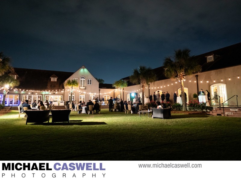 Metairie Country Club Outdoor Reception at Night