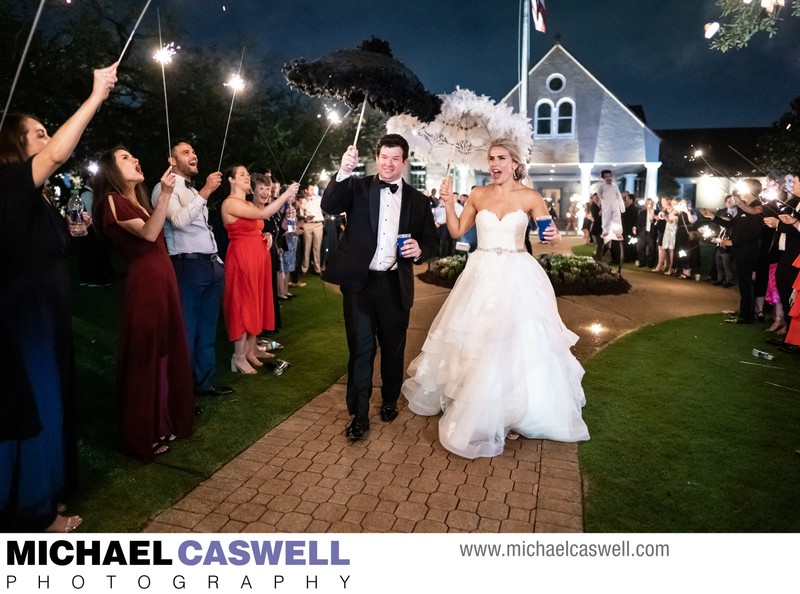 Sparkler Send Off at Metairie Country Club Wedding