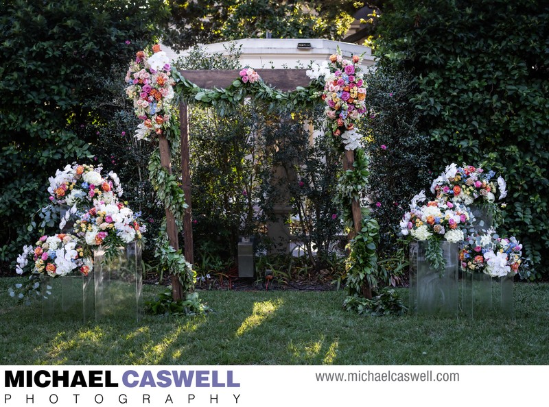 Dunn & Sonnier Wedding Ceremony Floral Arrangement