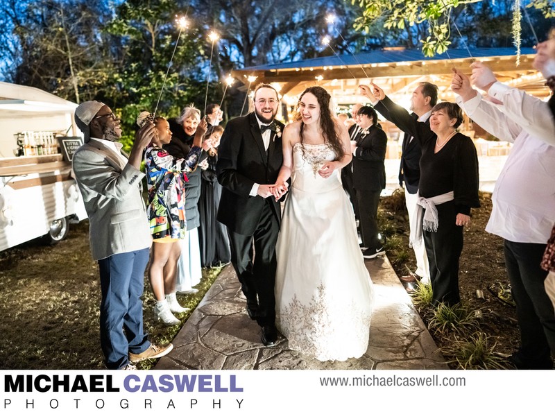 Sparkler Send-Off at Henry Smith House Wedding