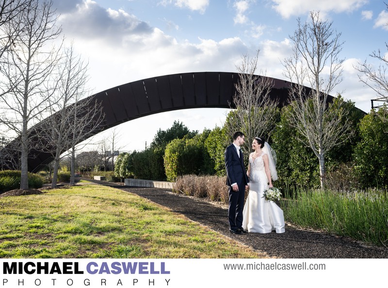 Bride and Groom at Rusty Rainbow in Crescent Park